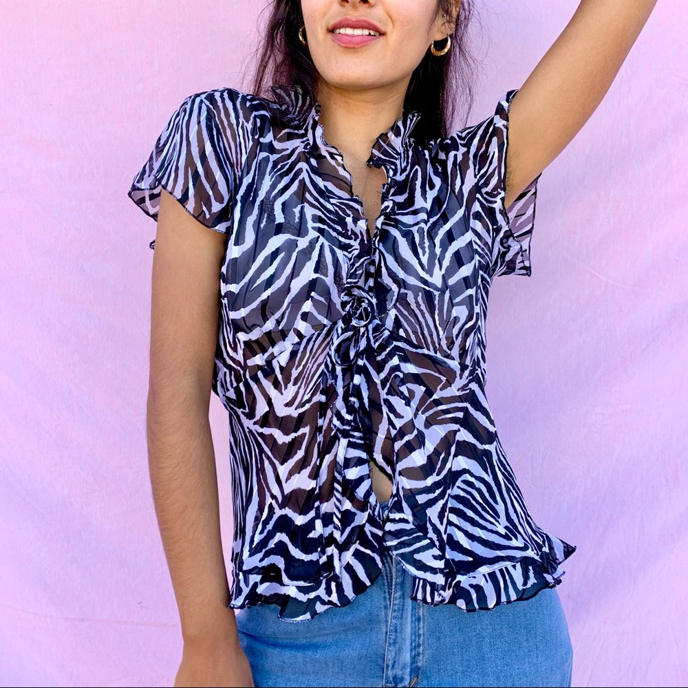Notations Zebra Blouse